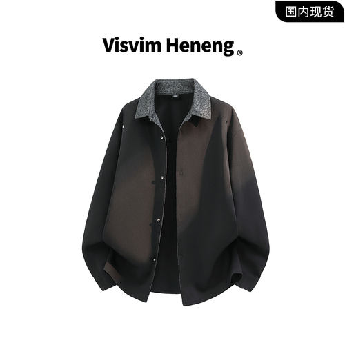 【品牌现货撤柜】VISVIM HENENG日系长袖衬衫男秋季休闲翻领外套