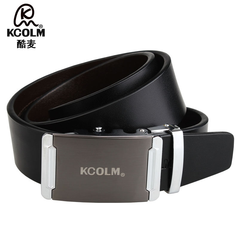 无夹心自动带男士真皮皮带 整张牛皮卡扣腰带 加长大码胖商务正装