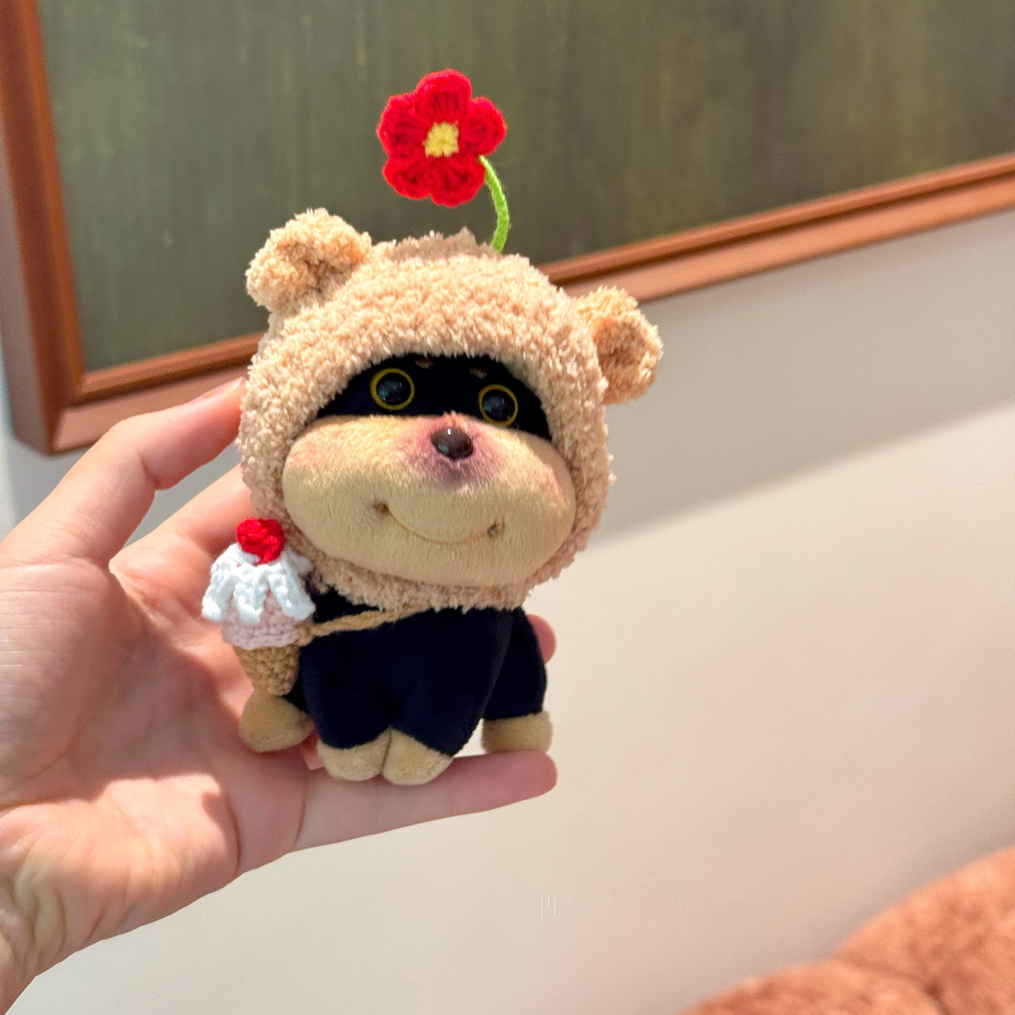 日本代购毛绒书包挂件冰淇淋蜜蜂小狗公仔玩偶汽车钥匙扣创意礼物