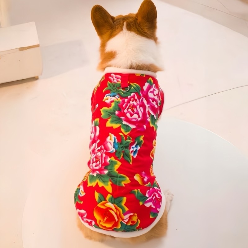 宠物狗狗衣服秋冬季新款加绒保暖大花袄背心萨摩耶柯基小中大型犬,宠物/宠物食品及用品,狗宠物服装/雨衣,淘宝优惠券,粉丝福利购,淘宝优惠卷