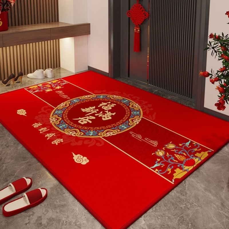 地垫入户门垫进门门口入门门外脚垫新款防滑地毯家用室内脚踏垫红