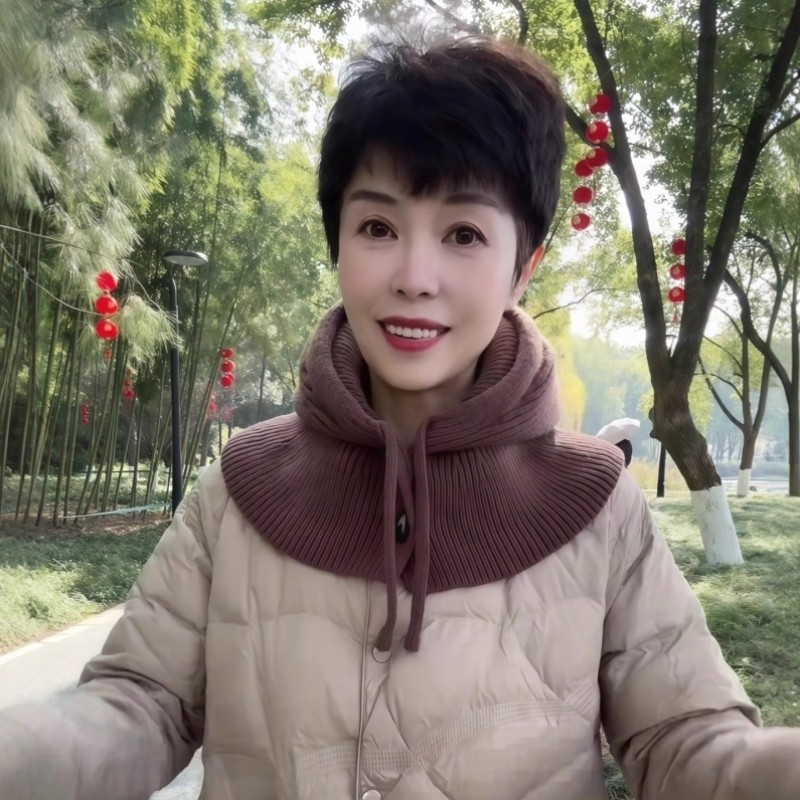 帽子女士冬加厚羽绒服领子防脏神器洋气防风寒套头针织帽围脖一体