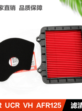 适用豪爵踏板车VX USR UCR VH AFR125空滤空气滤清器HJ125T-20-21