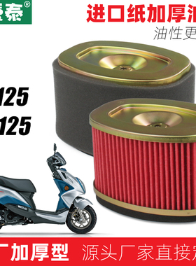 适用豪爵踏板摩托车VE VS125 HJ125T-22-26空气过滤芯滤清器空滤