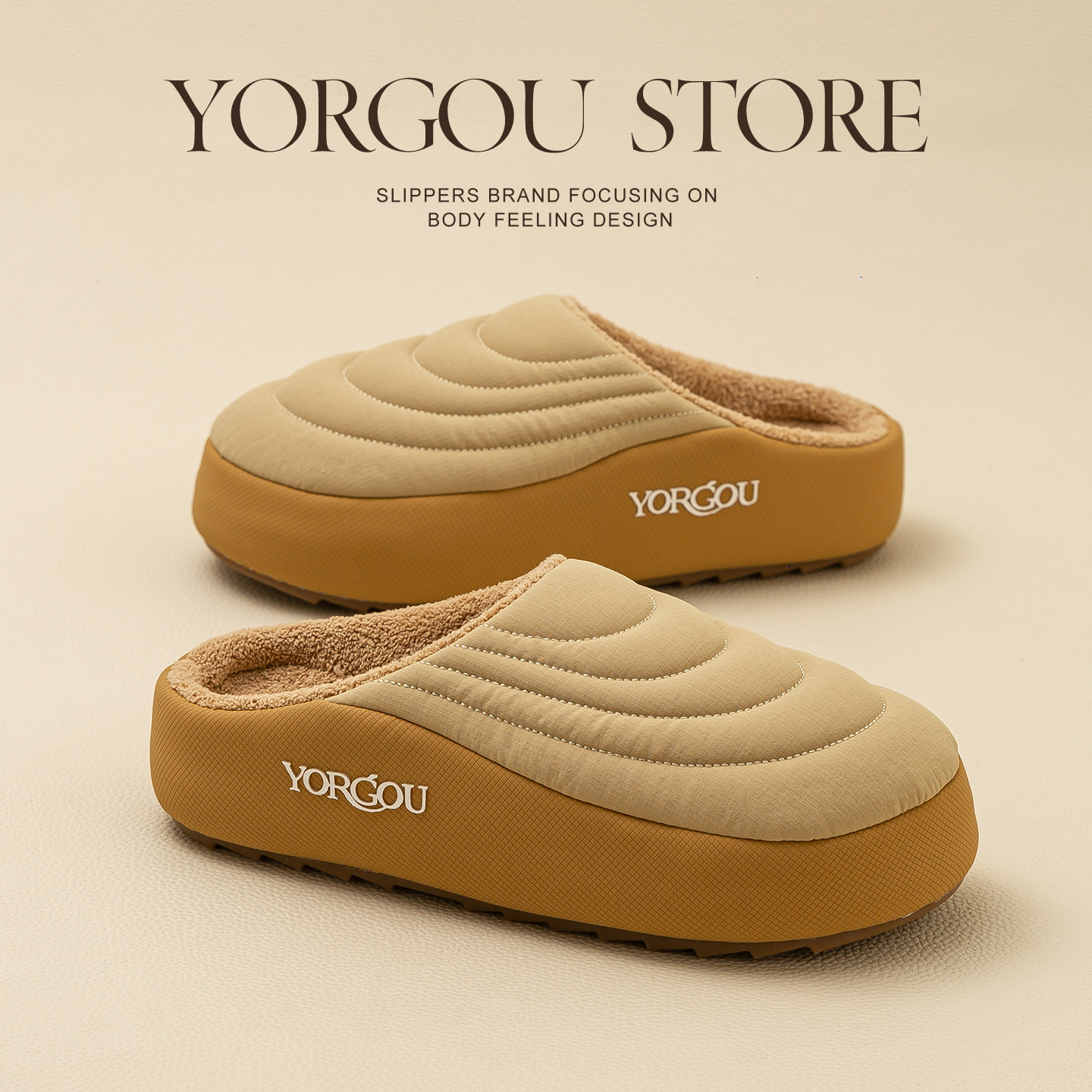 远港新款布艺棉拖鞋家用牛筋底