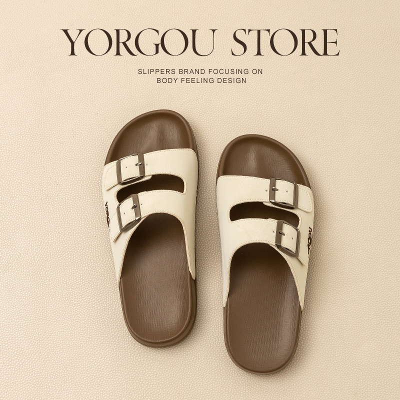 远港勃肯可调节双扣休闲不累脚拖鞋女外穿夏季防滑办公室替换夏天,女鞋,一字拖,淘宝优惠券,粉丝福利购,淘宝优惠卷