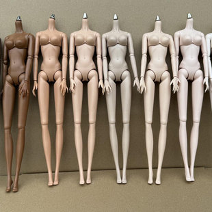 1/6娃娃素体 超模多关节体 FR/PP/OB/芭比换装替换素体 超白炭烧