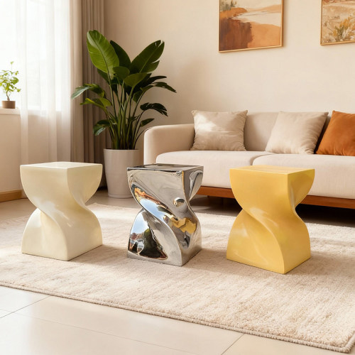 北欧风小茶几螺旋型沙发边几