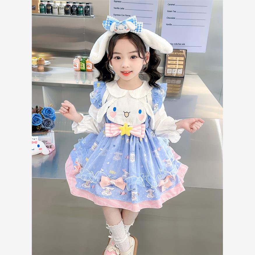 玉桂狗裙子女.童2024新款儿.童洛丽塔公主裙小女孩秋季连衣裙礼服