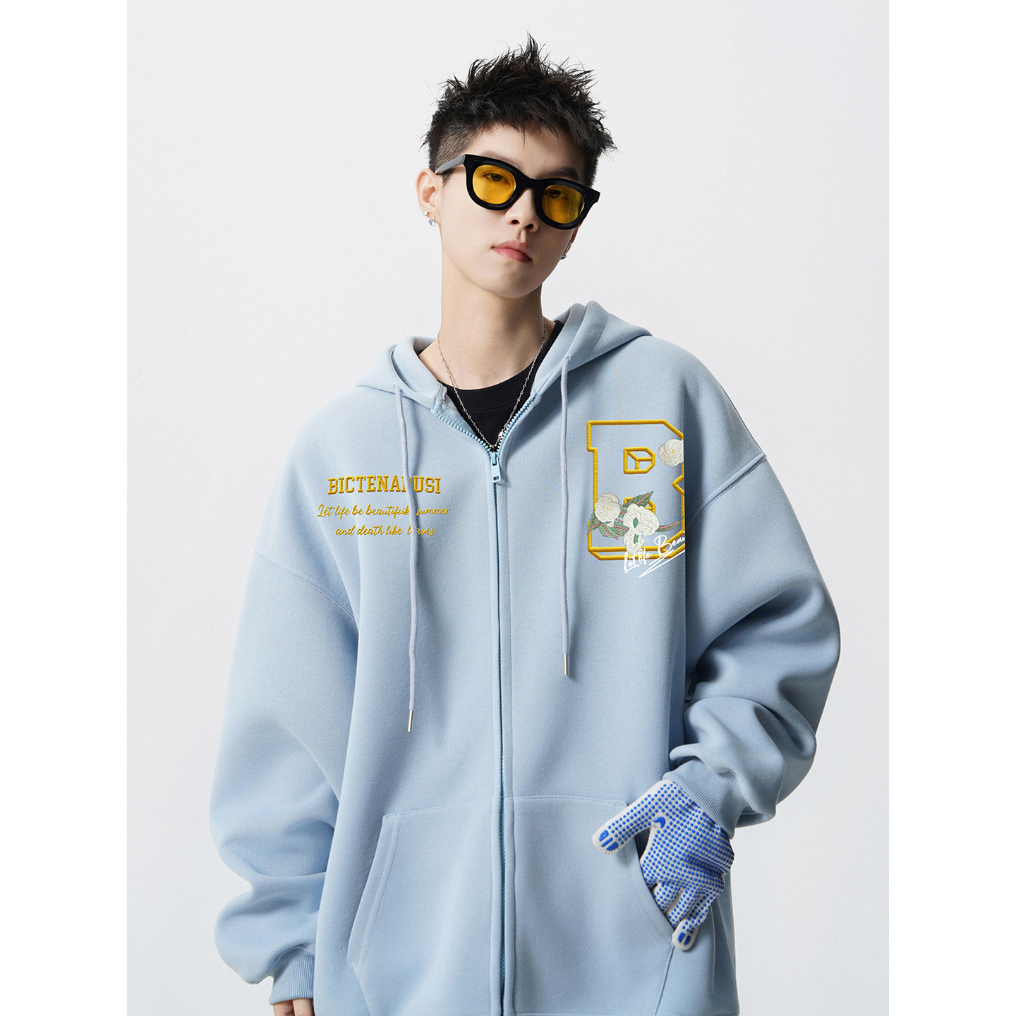 2025新款420克华棉开衫卫衣A336-1-HH1499-特P55（60棉40聚酯纤维,男装T恤,电商A336-1