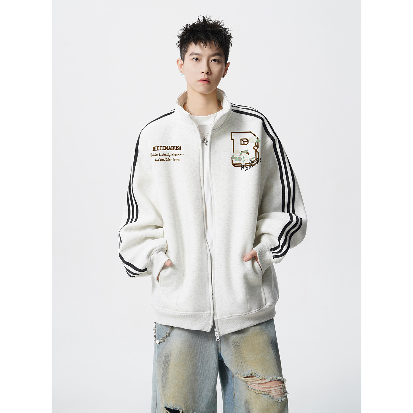 2025新款420克华棉开衫卫衣A336-1-HH1501-特P70（60棉40聚酯纤维,男装T恤,电商A336-1