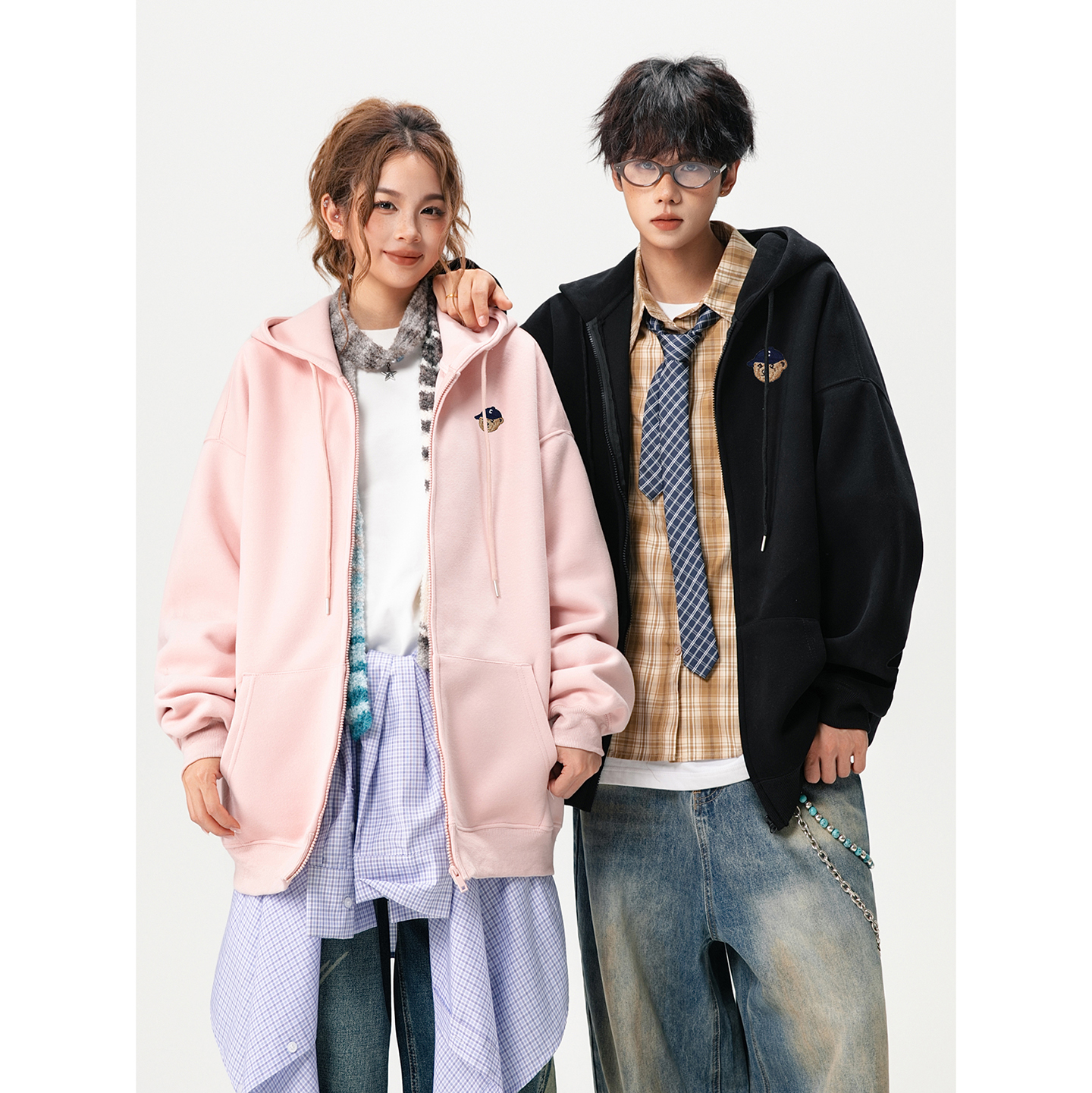 2025新款420克华棉开衫卫衣A336-1-HH1531-特P55（60棉40聚酯纤维，男装卫衣，电商A336-1