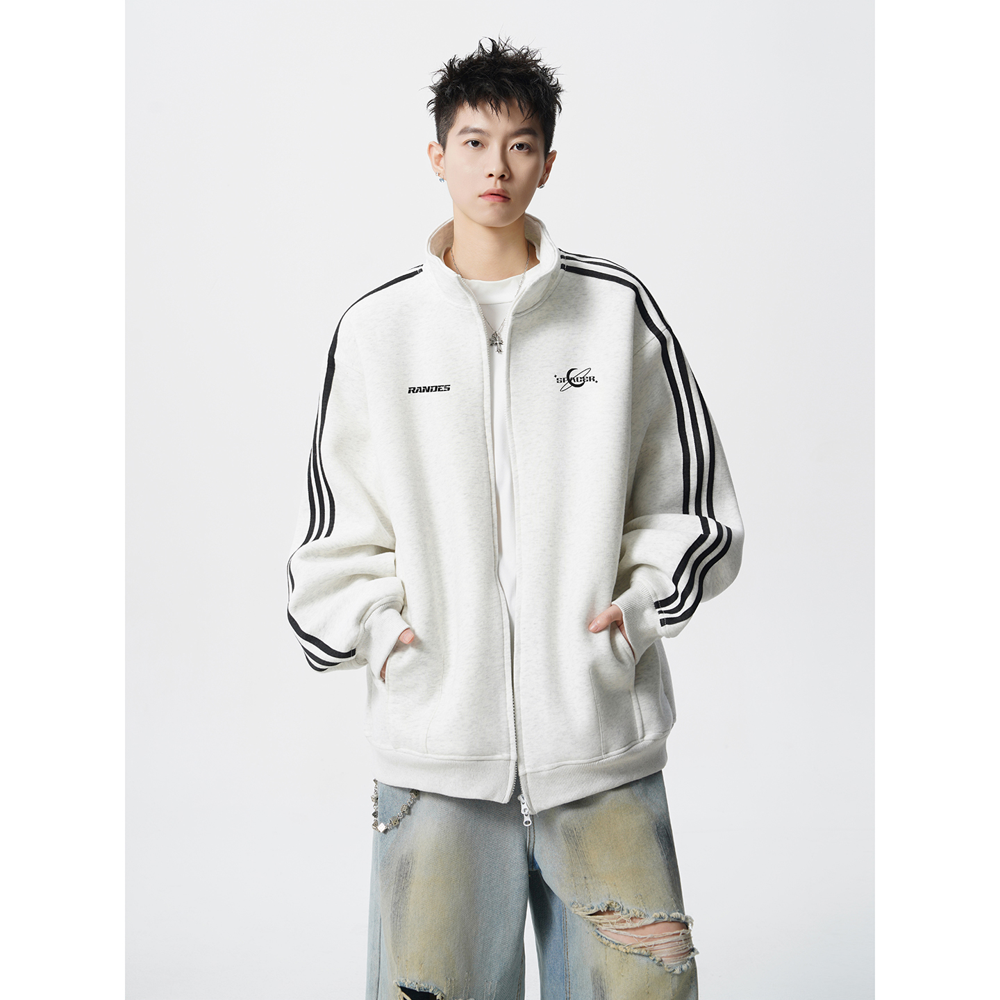 2025新款420克华棉开衫卫衣A336-1-HH1516-特P70（60棉40聚酯纤维，男装卫衣，电商A336-1