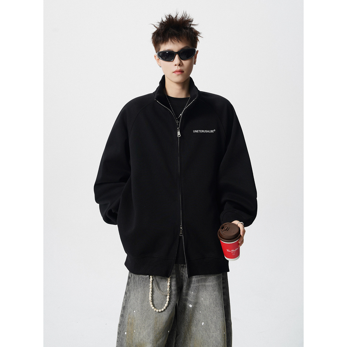 2025新款420克华棉开衫卫衣A336-1-HH1512-特55（60棉40聚酯纤维，男装卫衣，电商A336-1