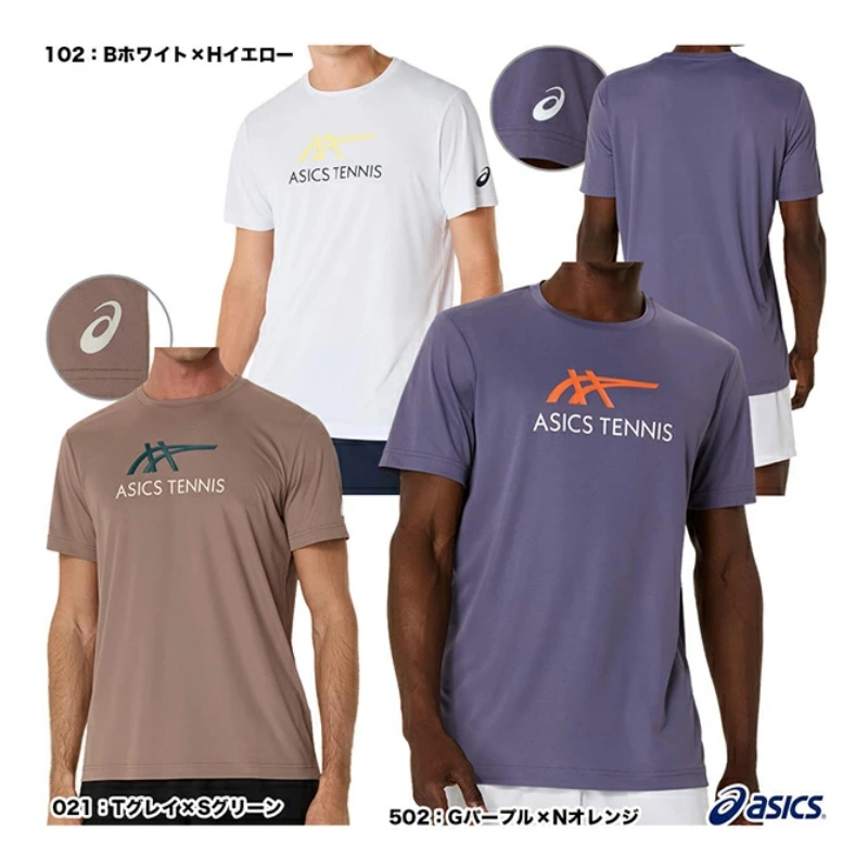 25年春夏新品日本代购ASICS亚瑟士男士网球服圆领短袖速干T恤正品