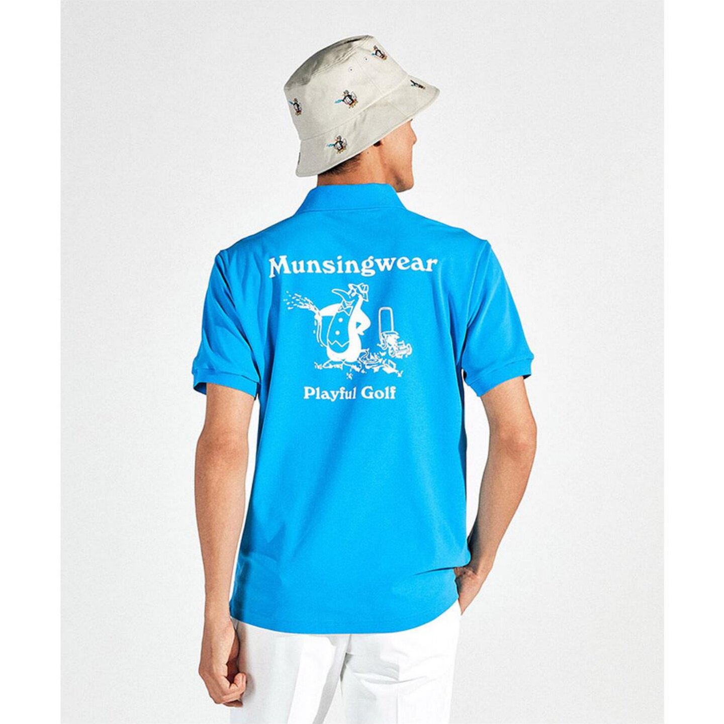 日本产Munsinwear万星威25年款男士图案高尔夫短袖T恤POLO衫正品