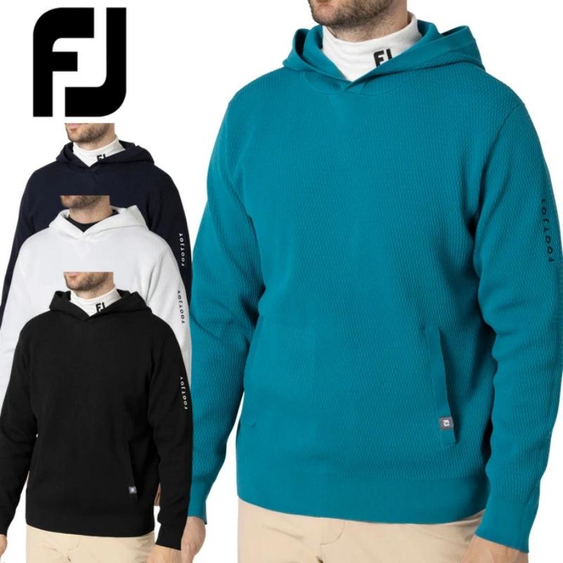 日本高尔夫服装连帽针织卫衣长袖线衫男FootJoy24秋冬款正品代购