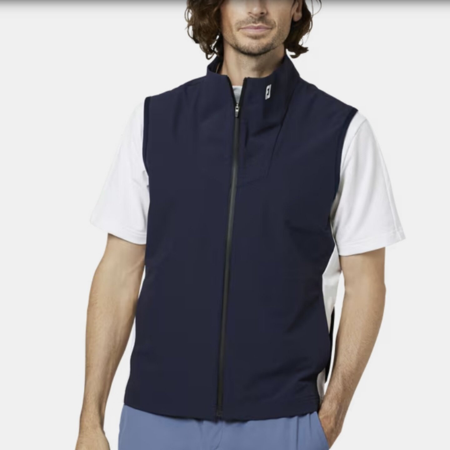 日本FootJoy FJ男士高尔夫秋冬条纹针织马甲背心代购25年新款正品