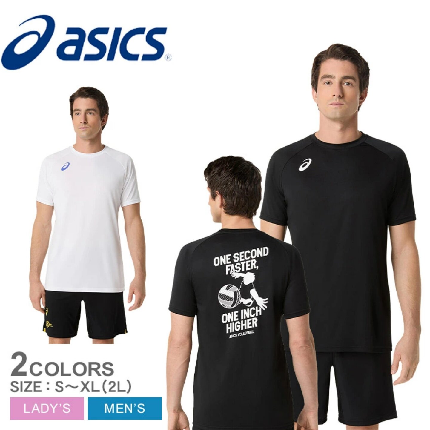 25年新日本正品ASICS亚瑟士排球服男女运动速干短袖T恤文化衫代购