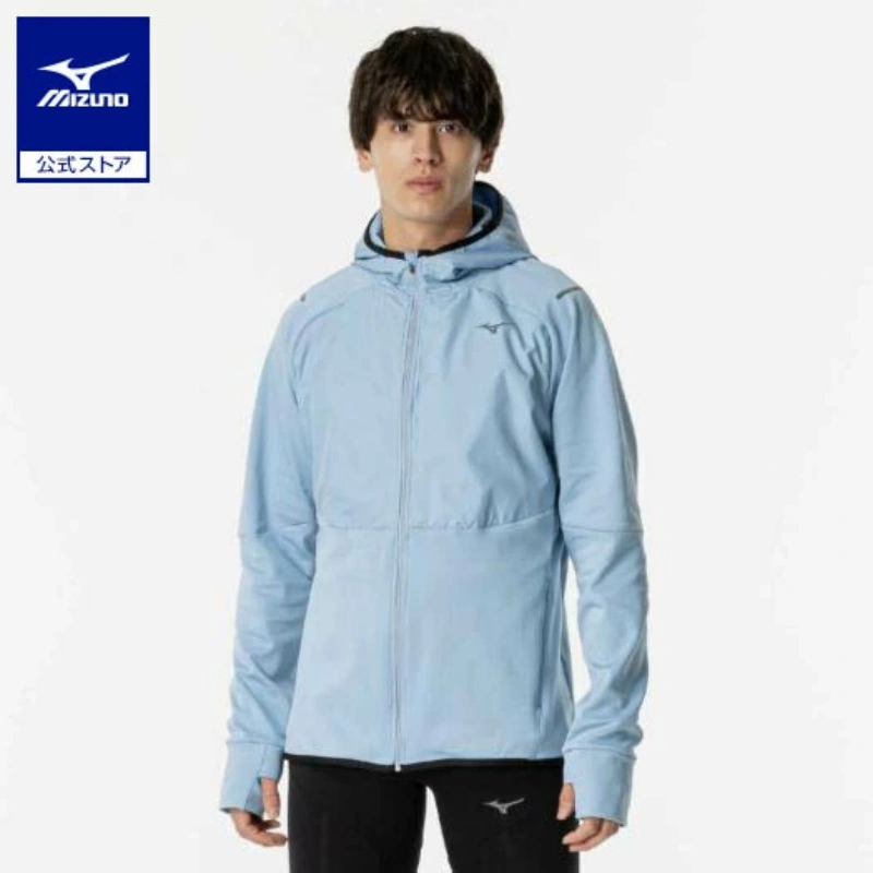 日版Mizuno美津浓男女秋冬拉绒衬里夹克连帽衫外套跑步服正品代购