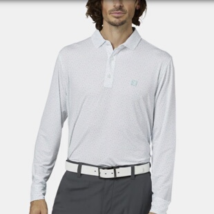 日本FootJoy FJ高尔夫男装飞鸟印花长袖T恤翻领上衣25年秋冬正品