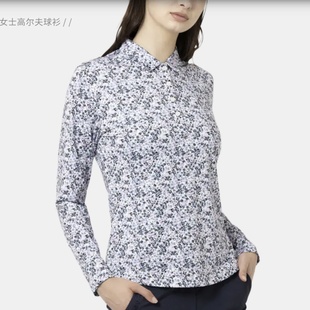 25年秋冬日本Footjoy FJ高尔夫女装长袖印花速干T恤长袖上衣代购