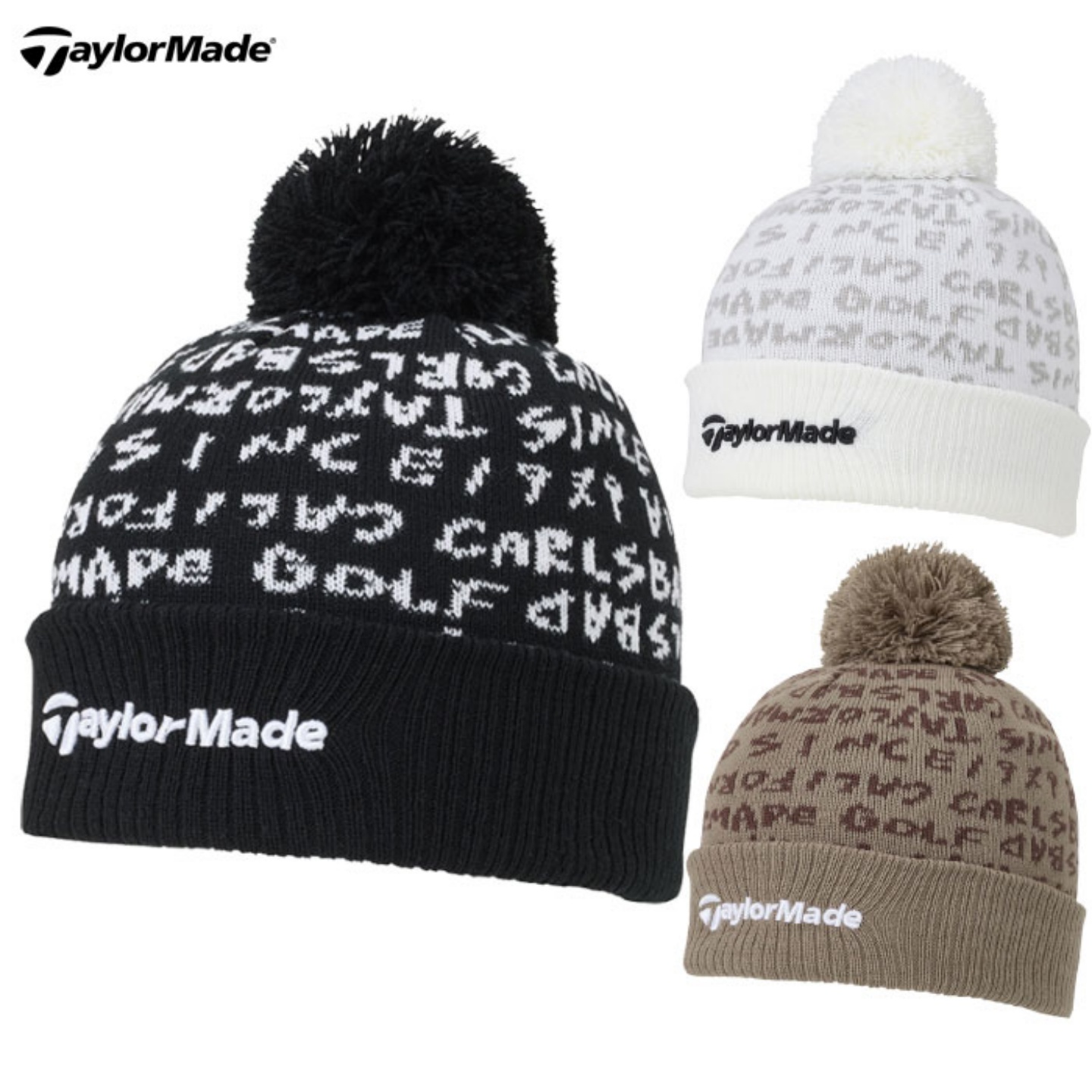 25年新日本Taylormade泰勒梅男士时尚毛线针织保暖高尔夫球帽正品