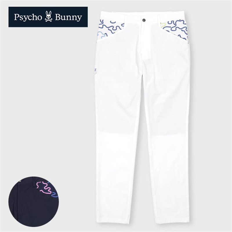 日本高尔夫球服装Psycho Bunny Golf骷髅兔男士休闲长裤正品代购
