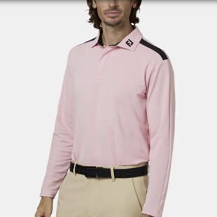 日本FootJoy FJ高尔夫男装肩线设计长袖T恤POLO衫上衣25秋冬正品