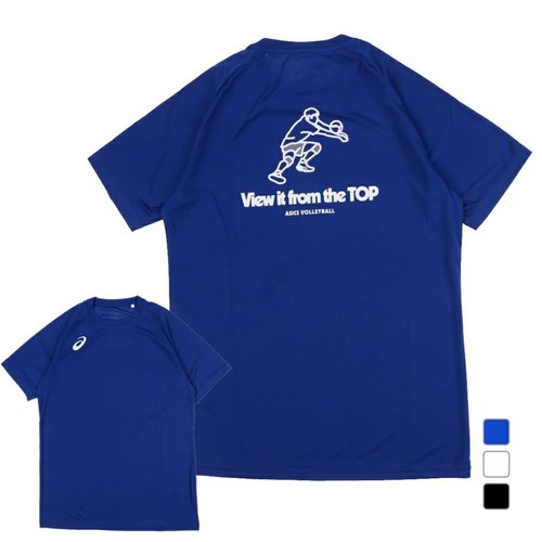 日本正品ASICS亚瑟士排球服男女运动吸汗速干短袖T恤文化衫代购