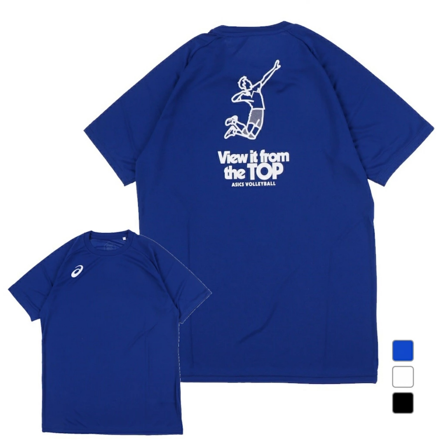 日本ASICS亚瑟士排球服男女运动速干印花短袖T恤文化衫正品