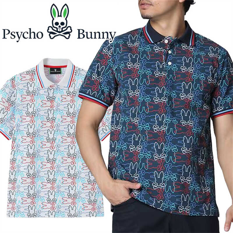 日本潮牌高尔夫服装Psycho Bunny Golf骷髅兔短袖POLO衫正品代购