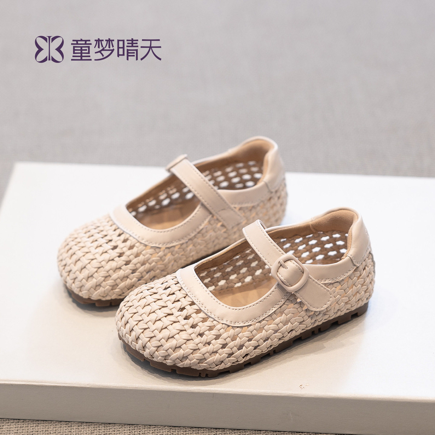 26-37码女童凉鞋防滑夏季镂空儿童皮鞋软底波西米亚风沙滩鞋时髦