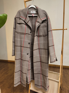 韩国earlgrey people手缝羊毛呢大衣外套清仓