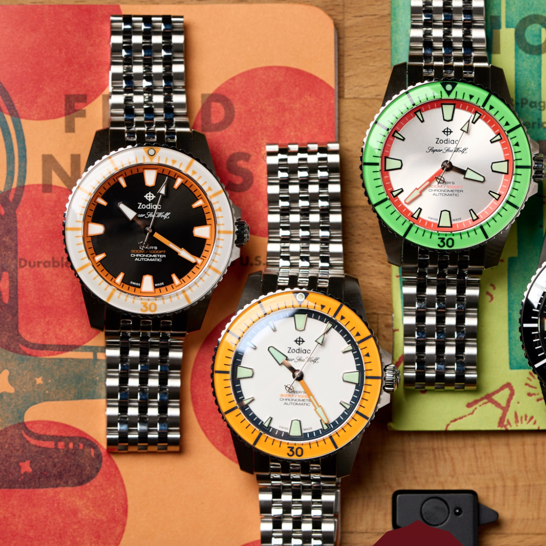 美代zodiac super sea wolf pro-diver automatic机械表