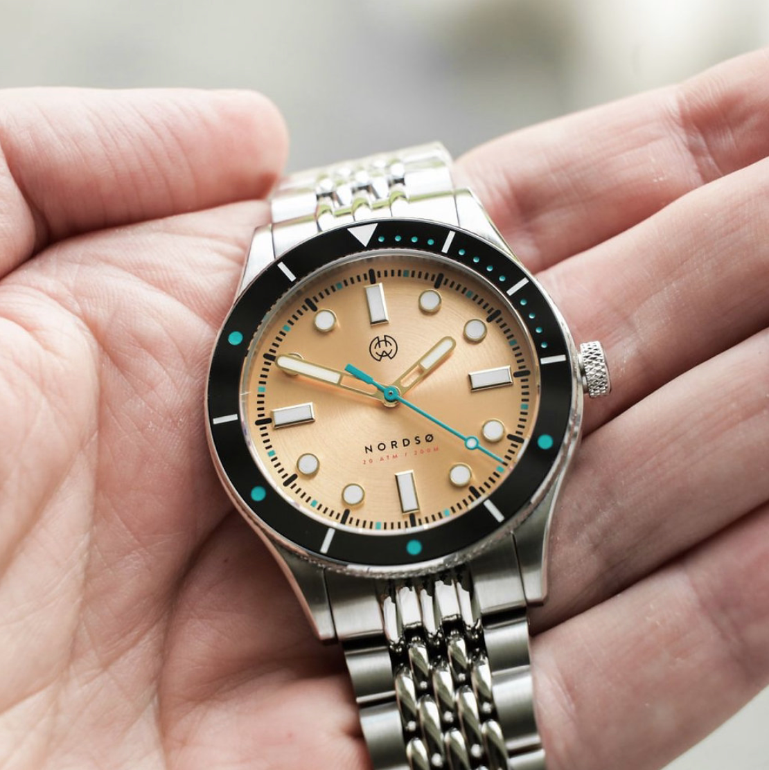 官网代购丹麦小众henry archer 三文鱼盘限量机械表北欧简约风