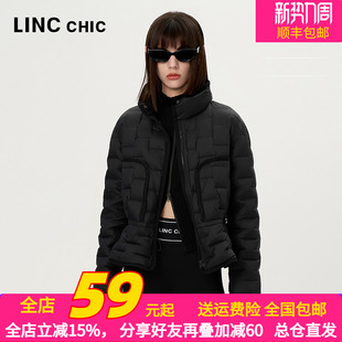 轻薄短款 芭蕾感羽绒服女Y24801306 新款 LINCCHIC金羽杰2024年秋季