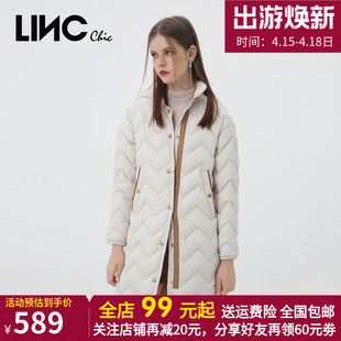 轻薄羽绒服女Y22806370 式 简约质感衬衫 LINC金羽杰2022秋冬新款