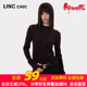 LINCCHIC金羽杰2024年秋季 女S243SW587Y 连帽针织衫 新品 绵羊毛修身