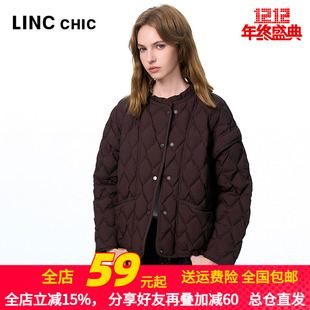 LINC金羽杰2025秋季 羽绒服女超轻量无胆防绒羽绒女Y25801107 新款