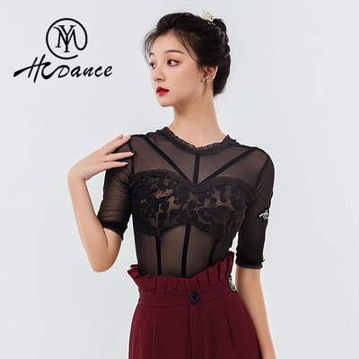 HCdance &MYY联名系列摩登舞服 女成人摩登 舞上装 HY1001