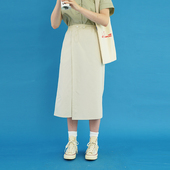SOLI 廓形感宽松裙裤 素白已然 洗水棉 ECRU 松紧腰 日系 浅杏色