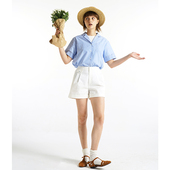 白色短裤 ECRU 简约百搭 宽松显瘦随意感 SOLI素白已然 夏入