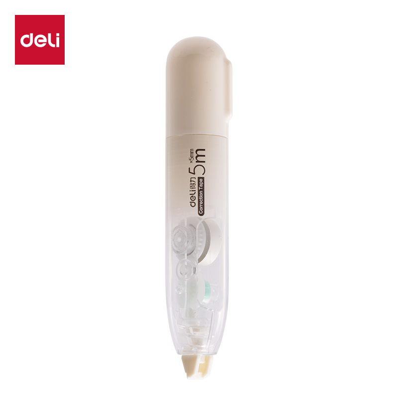 得力V06A旋转笔形修正带5米可换芯错题改正带学生专用顺滑不断带