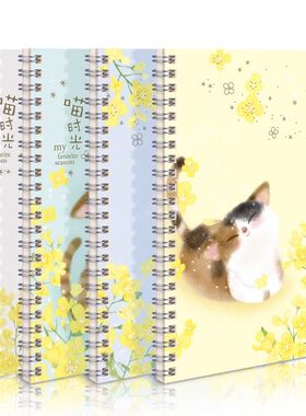 得力LA560喵时光线圈本A5小号60张学生加厚日记记事本办公笔记本