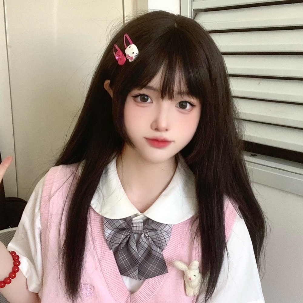 假发女全头套长直发仿真cos服短发可扎假发片蓬松假刘海汉服长发