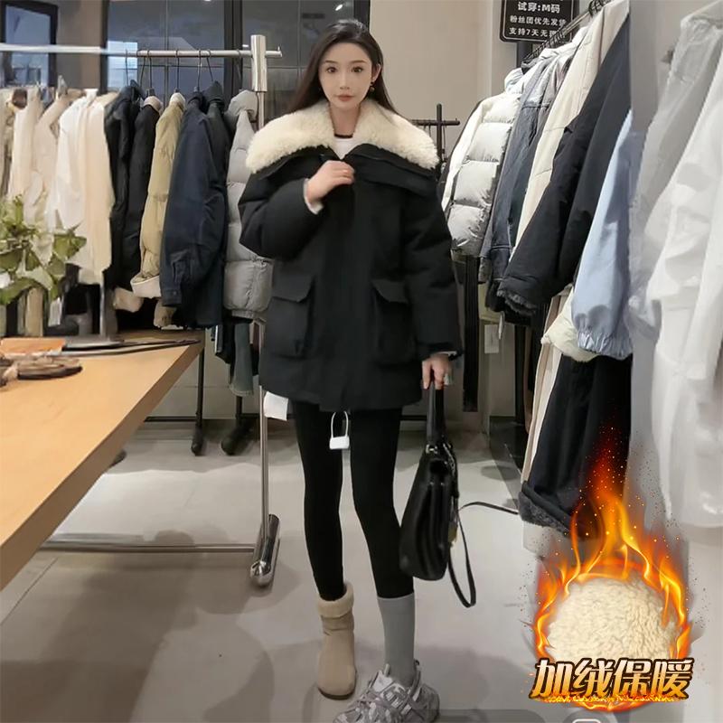 赵露思同款羊羔毛派克服冬季保暖