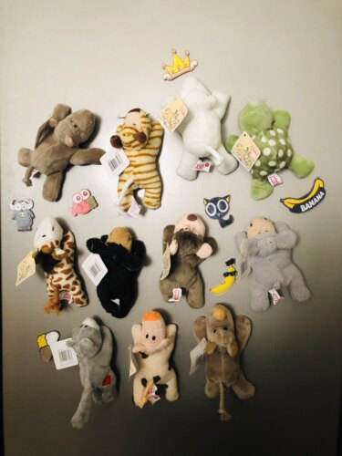 卡通毛绒玩具冰箱贴可爱动物