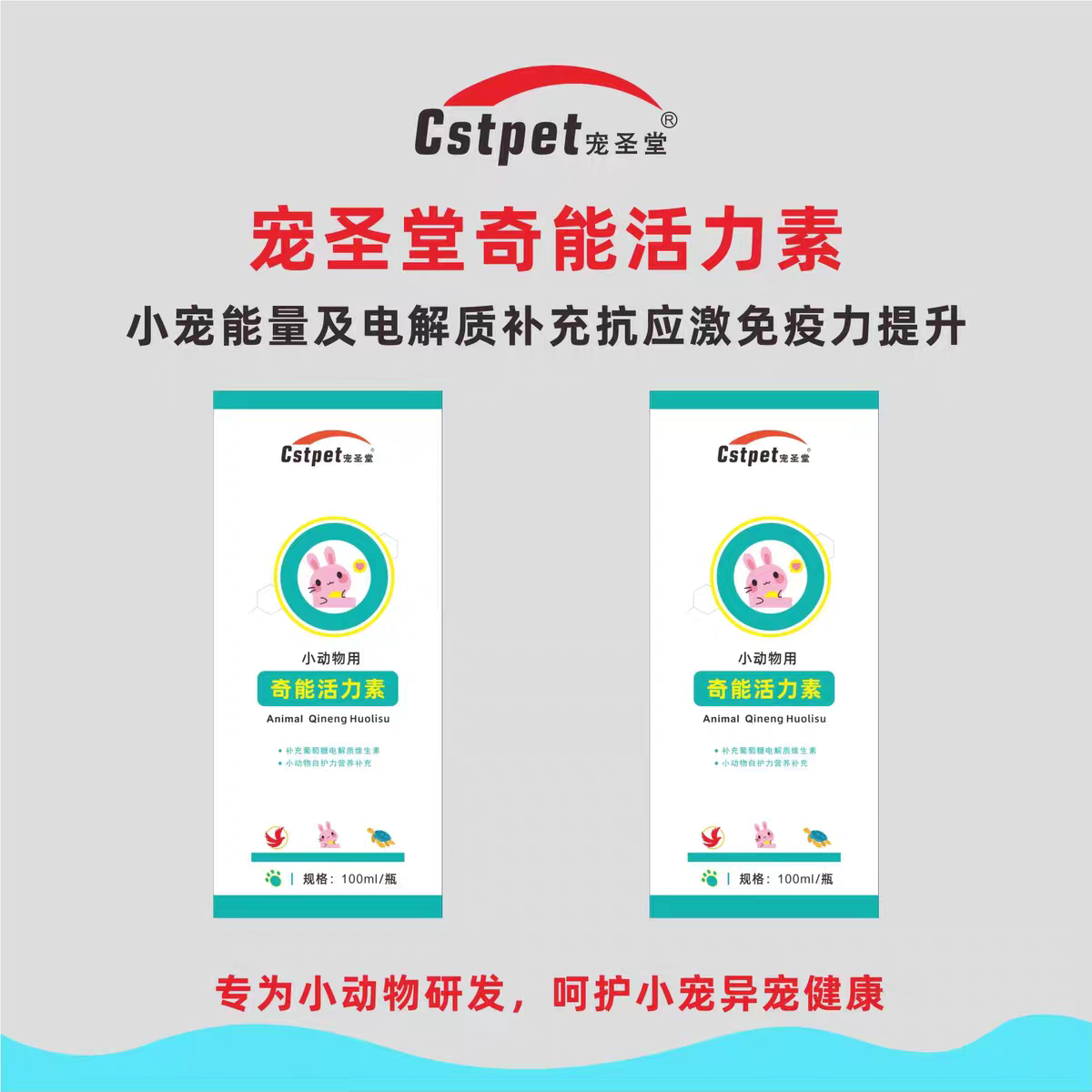 宠圣堂奇能活力素异宠鹦鹉鸟兔乌龟电解质黄芪多糖多维应激