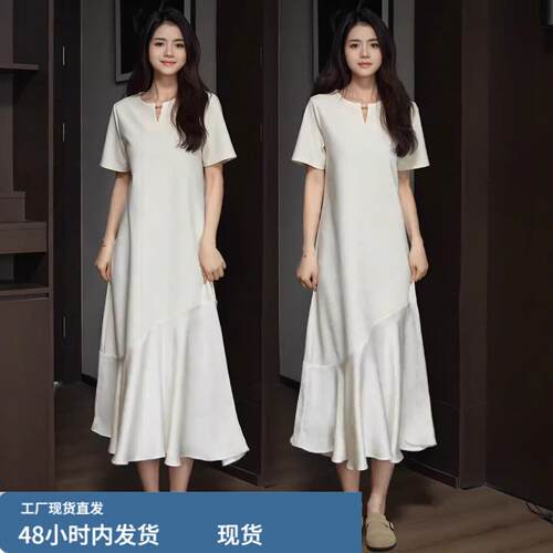 绝美不撞款连衣裙女2026新款今年流行巨好看的特别漂亮掐腰小裙子